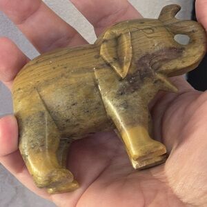 Vintage Hand-Carved Soapstone Elephant